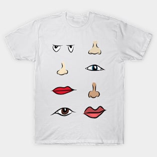 Eyes, Lips & Nose Set T-Shirt
